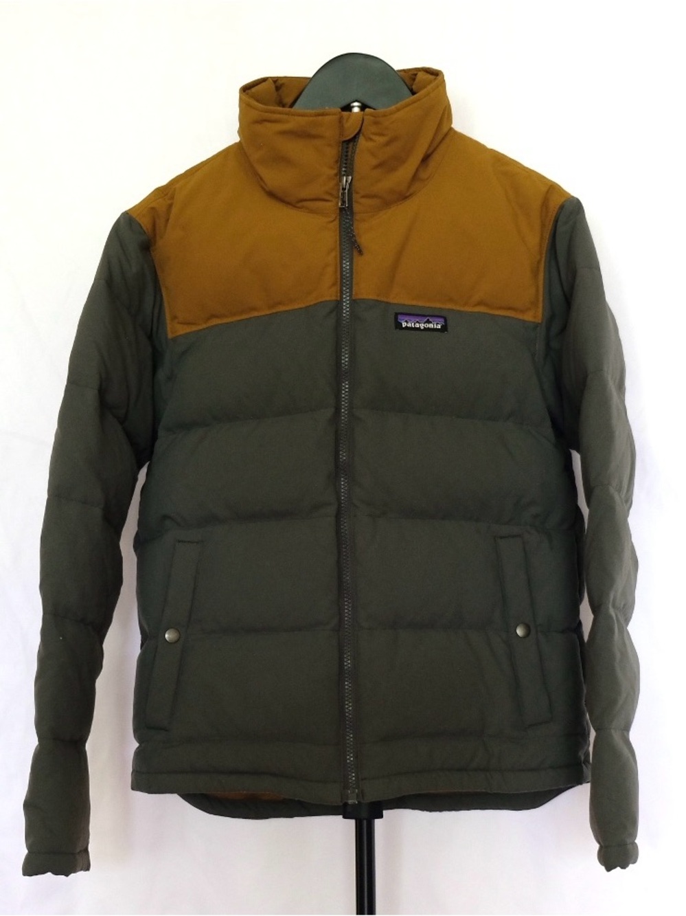 Patagonia Men's Bivy Down Jacket in Grey Brown